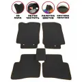 Комплект ковриков EVA/ЭВА для FORD FOCUS II Рестайлинг, (Форд Фокус 2 Рестайлинг), 2008-2011 гг, с 3Д лапой, черный ромб с коричневым кантом