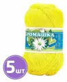 Пряжа ПНК им. Кирова Ромашка (0204), лимонный, 5 шт. по 75 г