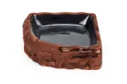 Кормушка-поилка для рептилий NOVAMARK TERRA Угол, М, коричневая, керамика