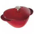 Кокот в форме сердца Staub 20см, вишневый