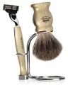 Mondial MOON-PR-603-STK-NK-M3 Бритвенный набор mondial: станок, помазок, подставка; светлый и серый перламутр