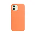 Чехол силиконовый MagSafe для iPhone 12 / 12 Pro Kumquat с анимацией NFC, Silicone case MagSafe для айфон 12 / 12 про - Оранжевый