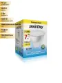 (10 шт.) Светодиодная лампочка Smartbuy MR16 GU5.3 220V 7W(600lm) 3000K 2K 50x45 пластик SBL-GU5_3-07-30K-N Нейтральный белый. Цоколь GU5.3