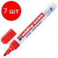Комплект 7 шт, Маркер меловой EDDING 4095, 2-3 мм, красный, сухостираемый, для гладких поверхностей, E-4095/2