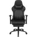 Кресло игровое компьютерное URZUS Paladin Black UR-7351145, экокожа, черный