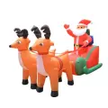 Фигура надувная, Новогодняя Упряжка с оленями 240 см, Led подсветка, уличная 3d