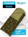 Спальный мешок туристический GIZMO ARMY -5 С 220х90, хаки, правый