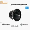 Дефлекторы воздуховода Renault, Lada, Nissan 2 шт, Воздушная заслонка WUSN TECH, воздуховод салона, Сопло отопителя для Kaptur Duster Logan Sandero Largus Granta Kalina Almera Terrano, серебряный