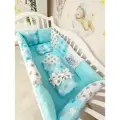 Комплект бортиков в кроватку из 16 предметов Mamdis для новорожденных и малышей с мишкой