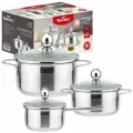 Набор посуды Чудесница НП-3110 из нержавеющей стали 6 предметов 0.8л 1.0л 2.3л