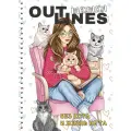 Раскраска скетчбук OUTLINES Без кота и жизнь не та: кошки и котята (255C)
