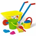 Стеллар №113 Тачка детская, ведро 1,4 л, лейка 0,8, совок 19 см, грабли 19 см, 2 формочки