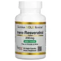 Капсулы California Gold Nutrition trans-Resveratrol 200 мг, 100 г, 100 мл, 200 мг, 60 шт.