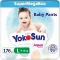 Подгузники-трусики Yokosun L (9-14 кг) 176 шт