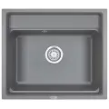 KS-6003, алюминиум, кухонная мойка GRANULA, кварц