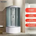 Душевая кабина River NARA XL 90/44 MT 90x90 стекла матовые, профиль хром матовый
