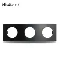 Настенный выключатель Wallpad L6 черный, 3 Frame