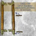 Ручка дверная ПДД-1/600 мм/ двойная (латунь, дерево), фурнитура для дверей