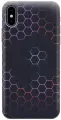 Силиконовый чехол на Apple iPhone Xs / X / Эпл Айфон Икс / Икс Эс с рисунком Светящиеся соты