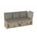 Диван Роденго PRIME (со спальным местом) L=189 см Дуб сонома /Ткань рогожка бежевый