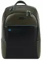 Рюкзак PIQUADRO, фактура гладкая, зеленый