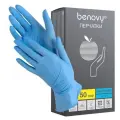 Перчатки нитриловые голубые BENOVY размер XS, 100 пар/упк