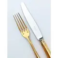 Набор столовых приборов SPATOURS с позолотой Christofle, Франция, на 1 персону, 2 предмета