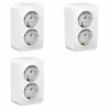 Розетка двухместная белая Systeme Electric Blanca с заземлением без шторок 16А, 250В, (комплект 3шт)
