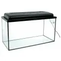 Аквариум Прямоугольный с крышкой, 60 литров, 56 х 29 х 36/41 см, чёрный