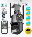 Уличная Wi-Fi камера видеонаблюдения 8 Мп Full HD 4K Камера двойная 8мп два объектива, черная