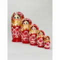 Матрешка деревянная детская традиционная развивающая игрушка 5 мест 18 см Орнамент