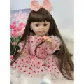 Кукла Reborn 55 см брюнетка, с аксессуарами и одеждой