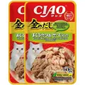 Влажный корм для кошек Ciao Kinnodashi Тунец Магуро и тунец Кацуо с семгой 60г х 2шт.