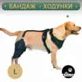 Бандаж для собак на заднюю лапу, со вставками и функцией поддержки. Размер L