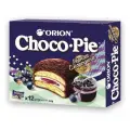 Печенье ORION (12 шт х 30 г), 4 шт по 360 г Choco Pie Black Currant темный шоколад с черной смородиной