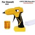 Электрический пистолет для термоплавкого клея для Makita/Dewalt/Milwaukee, аккумулятор 18 В, беспроводной электрический клей, захват, клей, термоплавкий сварочный воздушный пистолет, For Dewalt 40W