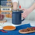 Электрическая мельница 300вт, для зерна/орехов, металл/пластик, планетарное движение/синяя