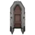 Лодка моторная Лоцман Стандарт 260 ЖС, цвет серый, жесткая слань, материал армированный ПВХ