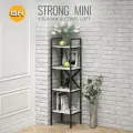 Стеллаж STRONG mini loft, светло-серый, модульный, напольный с 4 полками, 147х40х35 см, гростат
