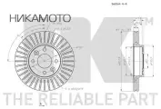 NK 203992 203992NK диск тормозной передний!\ Renault Kangoo/Grand Kangoo 1.6 16V/1.5DCi 08>