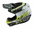 Мотошлем подростковый Troy Lee Designs SE4 Polyacrylite W/MIPS Skooly Black/Yellow YM (112328003-YM)