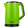Чайник электрический WILLMARK WEK-2012PS, пластик, колба металл, 2 л, 2000 Вт, бело-черный