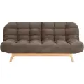 Диван-кровать Вилсон, прямой, 195*100*90, спальное 130*195, велюр какао, Велутто 36, подиум венге