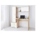 Компьютерный стол Квартет-9, ЛДСП, дуб сонома/белый, 140x172x50 см,