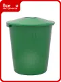 Бак Тара. ру 05807, с крышкой, пластиковый, 80л, круглый, зеленый
