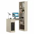 Компьютерный стол со шкафом комбинированным Mobi Лайт 10.01 сатин, (ШхГхВ) 115х58х179 см