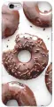 Силиконовый чехол на Apple iPhone 6s / 6 / Эпл Айфон 6 / 6с с рисунком Пончики в шоколадной глазури