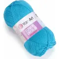 Пряжа YarnArt Flowers Unicolor ярко-бирюзовый (754), 55%хлопок/45%акрил, 200м, 50г, 5шт