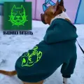 Кофта для собак с вышивкой Питбуль-Стафф от DOGTON средних и крупных пород. Худи с начесом и капюшоном для прогулок и выставки. Размер XXXL
