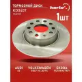 Тормозной диск Kortex для Audi A3 / Volkswagen Golf VI / Jetta / Skoda Octavia / Yeti задний(d-272mm) OEM 1K0615601AA, 5Q0615601D, DF7911, KD0407